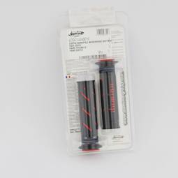 COPPIA MANOPOLE NERO/ROSSO SOFTROAD