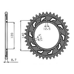 CORONA ACCIAIO TRIUMPH/SUZ. (530) 41 D