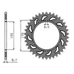 CORONA ACCIAIO TRIUMPH/SUZ. (530) 43 D