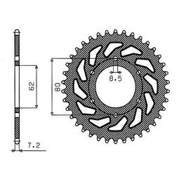 CORONA ACCIAIO YAMAHA (428) 52 D