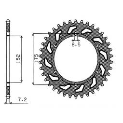 CORONA ACCIAIO YAMAHA (428) 53 D