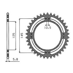 CORONA ACCIAIO YAMAHA (520) 39 D