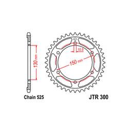 CORONA ACCIAIO YAMAHA (525) 39 D