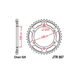 CORONA ACCIAIO YAMAHA (525) 44 D