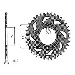 CORONA ACCIAIO YAMAHA (530) 39 D