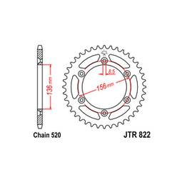 CORONA ALLUMINIO BETA/HUSQ./SUZ. (520) 45 D