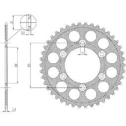 CORONA ALLUMINIO DUCATI (520) 42 D