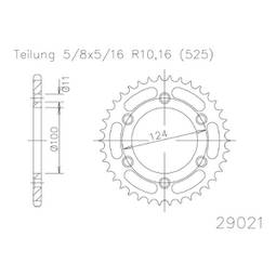 CORONA ALLUMINIO DUCATI (525) 43 D