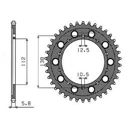 CORONA ALLUMINIO HONDA (520) 41 D