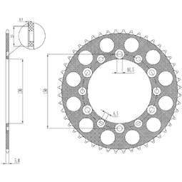 CORONA ALLUMINIO HONDA (520) 49 D