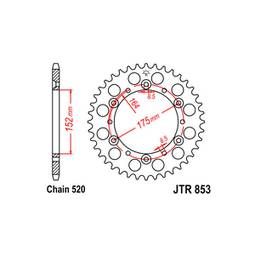 CORONA ALLUMINIO YAMAHA (520) 51 D