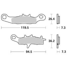 CP.PAST. FRENO ANT. .ANT.RSI KAWASAKI 85KX01/09