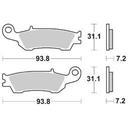 CP.PAST. FRENO ANT. CS YAMAHA 450YZ F 08/