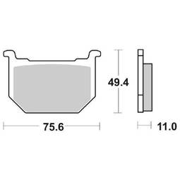 CP.PAST. FRENO ANT. SUZUKI GSX400-450 ANT