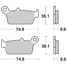 CP.PAST. FRENO ANT. 121-690 SC.HF HONDA-PEUG.-KYMCO