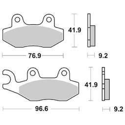 CP.PAST. FRENO ANT. 163-713 SC.HF HONDA-PGO-KYMCO