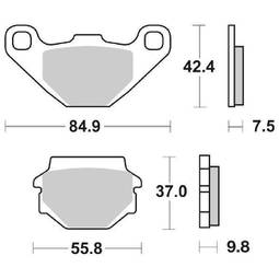 CP.PAST. FRENO ANT. 546-135 RSI OFFROAD KAWASAKI