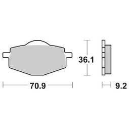 CP.PAST. FRENO ANT. 575-107 YAMAHA XT-TT350 ANT