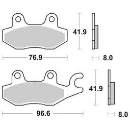 CP.PAST. FRENO ANT. 638-134 HS SINTER YAMAHA XTZ