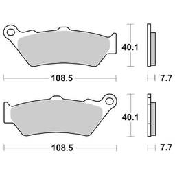 CP.PAST. FRENO ANT. 674-176 HS SINTER BMW F650