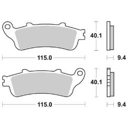 CP.PAST. FRENO ANT. 722-147 SINTERIZZATA HONDA FES 250