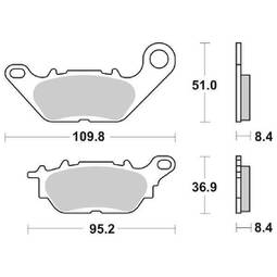 CP.PAST. FRENO ANT. 858 YAMAHA 125 YBR 08/..