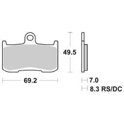 CP.PAST. FRENO ANT. DX-SX HS SINTER ZX-9R (2002)