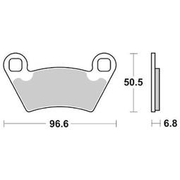 CP.PAST. FRENO ANT. DX-SX ATS POLARIS RANGER