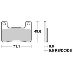 PASTIGLIE FRENO ANTERIORE RACING SBS 806RST