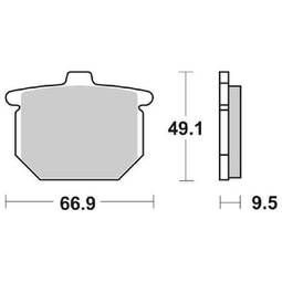 CP.PAST. FRENO ANT. DX-SX HONDA CB750-900 ANT