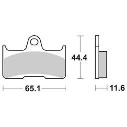 CP.PAST. FRENO POST. RSI YAMAHA YFM 660