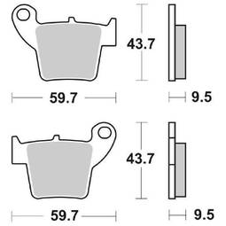 CP.PAST. FRENO POST. CS HONDA 450CRF R 02/