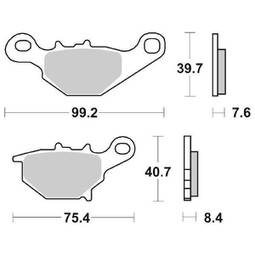 CP.PAST. FRENO POST. CS SUZUKI 85RM RB 05/