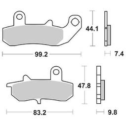 CP.PAST. FRENO POST. LS SINTER SUZUKI DR