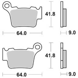 CP.PAST. FRENO POST. RSI KTM SX250-03 POST