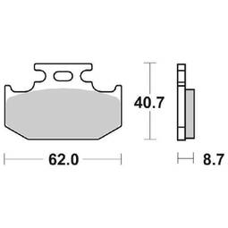 CP.PAST. FRENO POST. SUZUKI RM125 POST