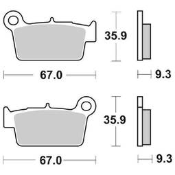 CP.PAST. FRENO POST. YAMAHA YZ 125 03 POST