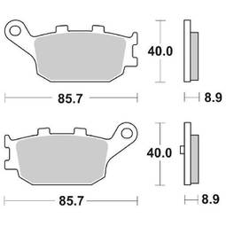 CP.PAST. FRENO POST. 158-753 MS POST.HONDA 250 JAZZ