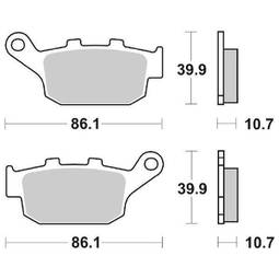 CP.PAST. FRENO POST. 161-614 SC.HF HONDA-SUZUKI-GUZZI