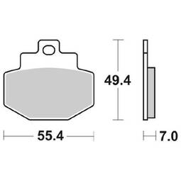 CP.PAST. FRENO POST. 166-772 CTPIAGGIO200 VESPA GT 03/04