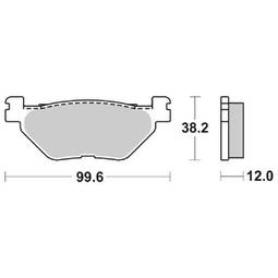 CP.PAST. FRENO POST. 169-768 CT YAMAHA 500 XP T-MAX01/03