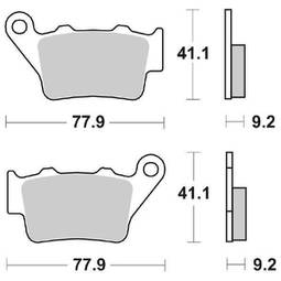 CP.PAST. FRENO POST. 675-175 CS CARBON SINT OFFROAD KTM