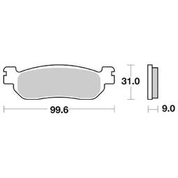 CP.PAST. FRENO POST. 728-155 POST.DUAL CARBON YAMAHA R6