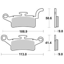 CP.PASTIG. FRENO ANT. CT YAMAHA 125 YW BW