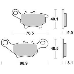 CP.PASTIG. FRENO ANT. CT YAMAHA 50 CV JOG A/R