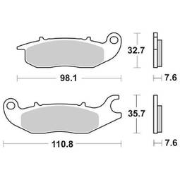 CP.PASTIG. FRENO ANT. 797-180 ANT. HF HONDA CBR 125R