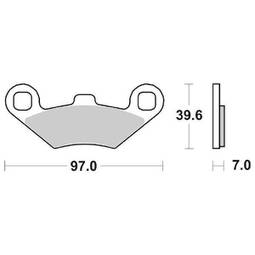 CP.PASTIG. FRENO ANT. DX-SX ATS ANT. POLARIS 500