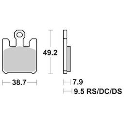 PASTIGLIA FRENO ANT. DX-SX SET 4 PZ. DS KAWASAKI ZX10R