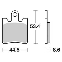 PASTIGLIA FRENO ANT. SET 4 PZ. HF ANT. BURGMAN 250