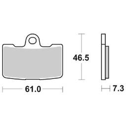 PASTIGLIA FRENO ANT. SET 4 PZ.HS BUELL 1125R/CR 08/